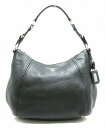 【バッグ】PRADA プラダ ロゴ ショルダーバッグ 肩掛け ワンショルダーバッグ レザー 黒 ブラック シルバー金具 BR5096 【中古】【s】