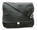 【バッグ】PRADA プラダ ショルダーバッグ メッセンジャーバッグ 斜め掛け ナイロン レザー NERO 黒 ブラック V166 【中古】【s】
