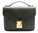 【バッグ】LOUIS VUITTON ルイ ヴィトン エピ モンソー セカンドバッグ ハンドバッグ レザー ノワール 黒 ブラック ゴールド金具 ショルダーストラップ欠品 M52122 【中古】【s】