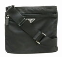 【バッグ】PRADA プラダ ナイロン ショルダーバッグ マチ無しショルダー 斜め掛けショルダー TESSUTO ナイロン 黒 ブラック BT0420 【中古】【s】