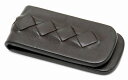 【財布】BOTTEGA VENETA ボッテガ ヴェネタ ボッテガベネタ マネークリップ イントレチャート レザー ダークブラウン 【中古】