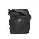 【バッグ】PRADA プラダ ショルダーバッグ 斜め掛け ナイロン レザー NERO 黒 ブラック BT0169 【中古】
