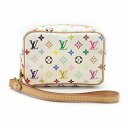 【バッグ】LOUIS VUITTON ルイ ヴィトン モノグラムマルチカラー トゥルース ワピティ ミニポーチ デジカメケース マルチケース ブロン 白 M58033 【中古】