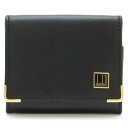 【未使用品】【財布】dunhill ダンヒル オックスフォード コインケース 小銭入れ コインパース レザー 黒 ブラック ゴールド金具 【中古】
