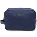 【未使用品】【バッグ】GUCCI グッチ GG ナイロン セカンドバッグ クラッチバッグ マルチポーチ レザー ネイビー 紺色 アウトレット品 510338 【中古】