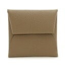 【未使用品】【財布】HERMES エルメス バスティア コインケース 小銭入れ コインパース レザー ヴォーエプソン エタン モカ C刻印 【中古】