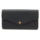 【財布】LOUIS VUITTON ルイ ヴィトン モノグラムアンプラント ポルトフォイユ サラ 二つ折長財布 レザー マリーヌルージュ ネイビー 紺 M62125 【中古】