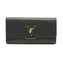 【財布】LOUIS VUITTON ルイ ヴィトン ポルトフォイユ カプシーヌ 2つ折り長財布 二つ折り長財布 レザー ノワール 黒 ブラック フューシャ M61248 【中古】