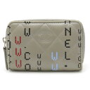 【財布】CHANEL シャネル タイポグラフィー マトラッセ ラウンドファスナー コインケース 小銭入れ レザー グレー マルチカラー シルバー金具 A82652 【中古】