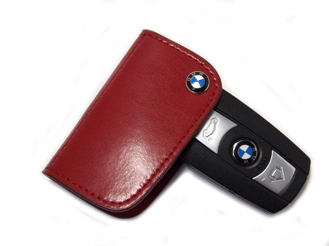 【BMW純正】US限定 BMW キーホルダー BMW キーケース　レザー/レッドE90 E91 E92 E93 E82E87 E60 E61E63 E64 E70 E53 X1 X3 X5 X6 Z4 