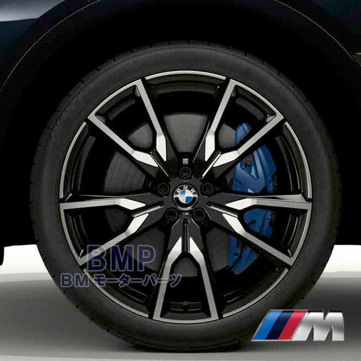 BMW 純正 G07 X7 M ライト アロイ ホイール Vスポーク スタイリング755M バイ カラー ジェット ブラック 単体 1本 リア用 10.5J×22