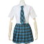 スクールガール235 青黒チェック ゴスロリ♪ロリータ♪パンク♪コスプレ♪コスチューム♪メイド