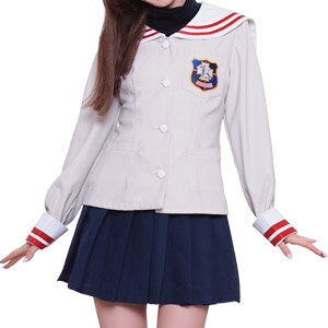 CLANNAD 光坂高校風女子制服 costume344 ゴスロリ♪ロリータ♪パンク♪コスプレ♪コスチューム♪メイド