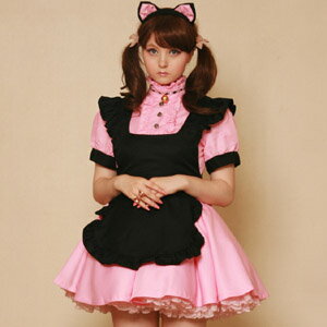 ピンク子猫メイド costume397 コスプレ♪コスチューム衣装♪メイド♪AKBアキバ♪女子高生♪セーラー服