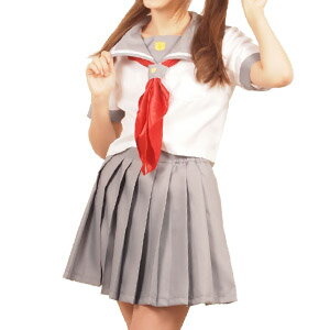 グレー女子セーラー服 costume414 ゴスロリ♪ロリータ♪パンク♪コスプレ♪コスチューム♪メイド