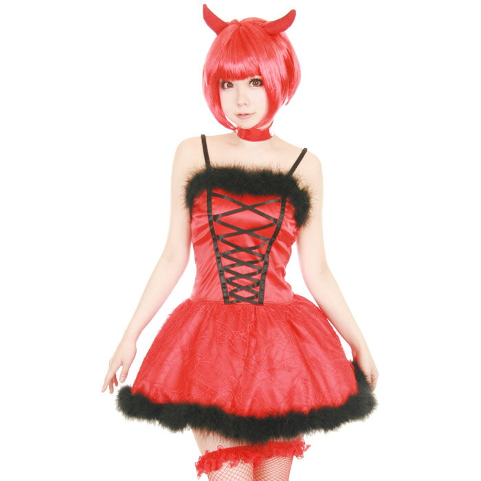 レッドデビル 3点セット M〜Lサイズあり costume868　ハロウィン 衣装...:bodyline:10013939