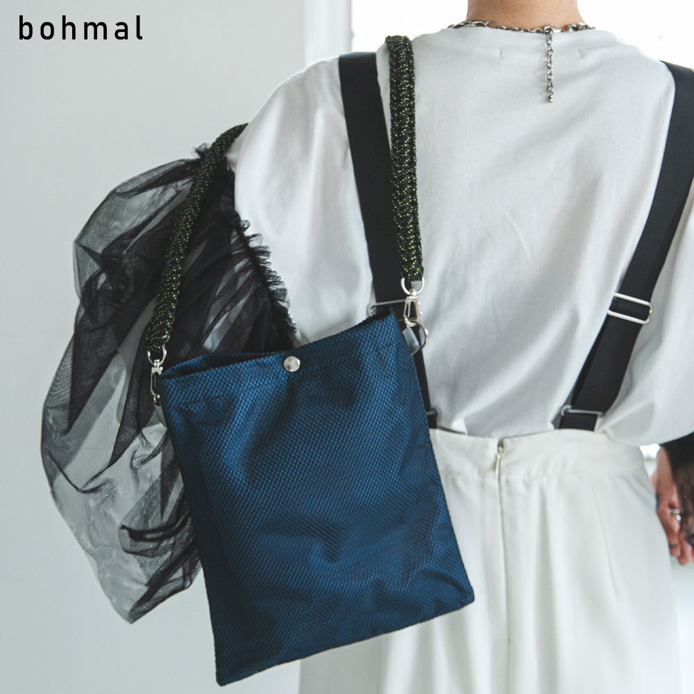 2wayメッシュショルダー レディース バッグ ショルダーバッグ サコッシュ メッシュ 携帯ストラップポーチ 普段使い キャンプ フェス レジャー ユニセックス ブラック オレンジ ライムママコーデ ママカジュアル 大人カジュアル <strong>bohmal</strong>