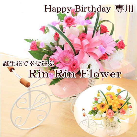 【送料無料/お誕生日専用】★Rin♪Rin♪フラワー（誕生花アレンジメント お誕生日のイチオシ♪）【あす楽対応】花ギフト【マラソン1207P10】【RCPmara1207】【マラソン201207_生活】【FS_708-7】【H2】今月の誕生花を届けようッ!!お誕生日ギフトはもちろん、各種お祝いもOK♪