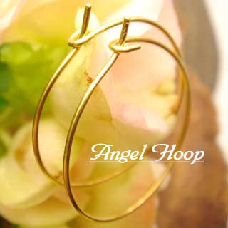 【Angel Hoop】☆22金シンプルフープピアス☆【20ミリ12,500円】【25ミリ14,500円】【30ミリ16,500円】【35ミリ18,000円】【40ミリ21,000円】