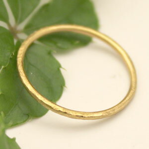 ★My fairy Ring 荒らし仕上げ 1ミリ幅極細リング☆K22極細Ringの荒らし仕上げバージョン！古代遺跡から発掘された黄金の風合いを再現しました