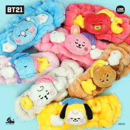 【：TIME SALE：】ソロモン商事 【BT21 ぬいぐるみ<strong>ヘアバンド</strong> BT21_DHB】HAIR BAND <strong>キャラクター</strong> 洗顔 公式 KOYA RJ SHOOKY MANG CHIMMY TATA COOKY お風呂 サウナ プール