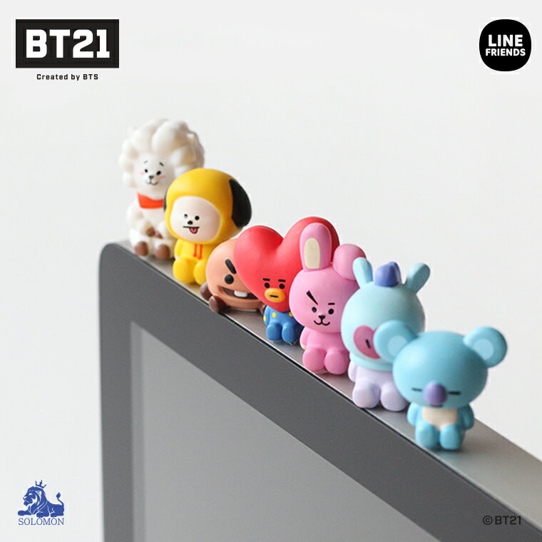 【：スーパーSALE：】<strong>ソロモン</strong><strong>商事</strong>【BT21 モニターフィギュア ver.1 BLACK 黒】MONITOR FIGURE キャラクター パソコン アクセサリー モニター フィギュア 3 30%OFFセール 50%OFFセール ワンコイン 3COINS