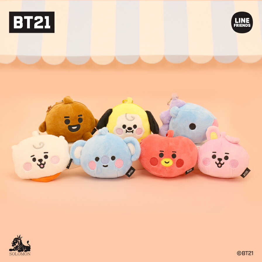 【：50%OFF SALE：】<strong>ソロモン</strong><strong>商事</strong> 【BT21 コインケース 】COIN CASE BT21_BCP ぬいぐるみコインケース ぬいぐるみ キーホルダー 公式 KOYA RJ SHOOKY MANG CHIMMY TATA COOKY