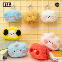 【：30%OFF SALE：】ソロモン商事【BT21 minini コインケース BT21_BCQ_M】COIN CASE カラビナ付き ぬいぐるみ コインケース ぬいぐるみ ポーチ 小 04/05 KOYA RJ SHOOKY MANG CHIMMY TATA COOKY