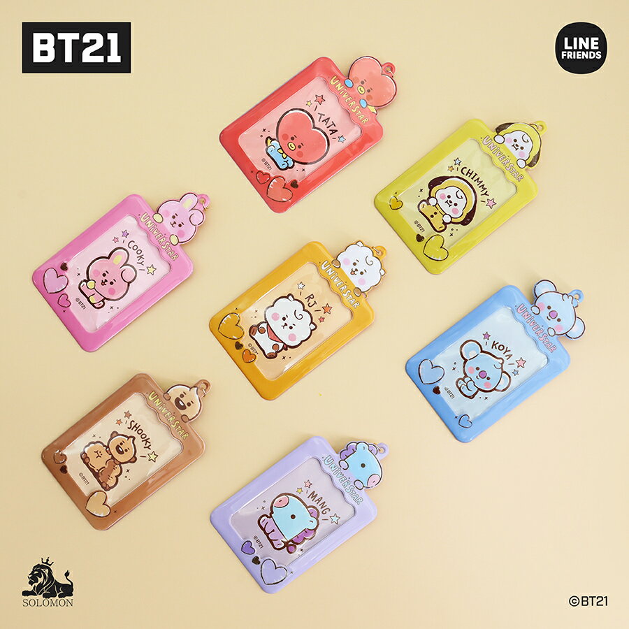 BT21 【FKA_フォトホルダー(シール付き) 】PHOTO CARD KEY HOLDER キーホルダー パスケース トレカケース FKA