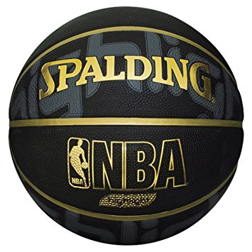 SPALDING（スポルディング） バスケットボール 5号球（ブラック×ゴールド）[83-362J] 【バスケットボール用品】バスケットボール 5号の画像