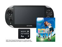 「PlayStation(R)Vita 3G/Wi-Fiモデル クリスタル・ブラック 初回限定版」+「みんなのGOLF 6」+「専用メモリーカード（4GB）」セットの画像