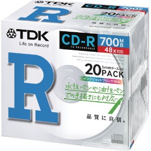 CD-R データ用 700MB インクジェットプリンタ対応20枚【送料無料】