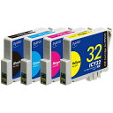 IC4CL32互換インクカートリッジ 4色パック PLE-E324P