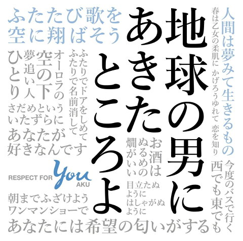 地球の男にあきたところよ〜阿久悠リスペクト・アルバム [ (V.A.) ]