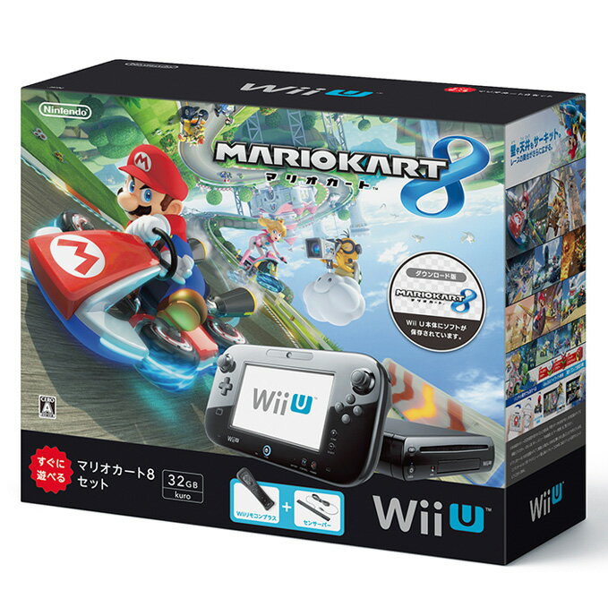 Wii U すぐに遊べる マリオカート8セット（クロ）の画像