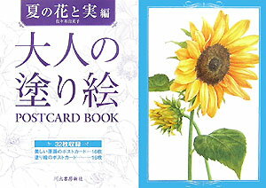 大人の塗り絵POSTCARD　BOOK（夏の花と実編）【送料無料】