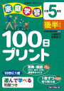 【バーゲン本】【送料無料】家庭学習100日プリント(小学5年生 後半)【バーゲンブッ