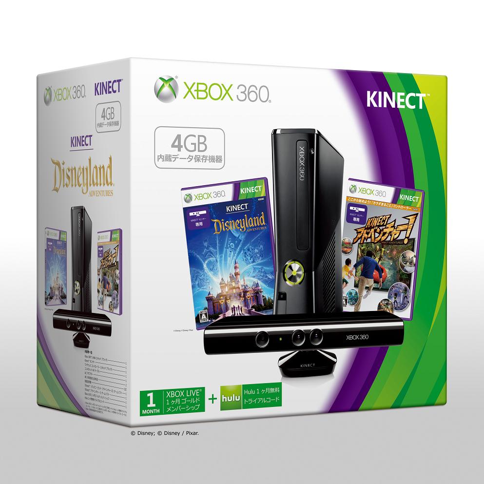 Xbox360 4GB + Kinect 【Kinect:ディズニーランド・アドベンチャーズ同梱版】の画像