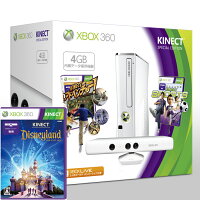 Xbox 360 4GB＋Kinect スペシャルエディション (ピュアホワイト) ＋ Kinect：ディズニーランド・アドベンチャーズの画像