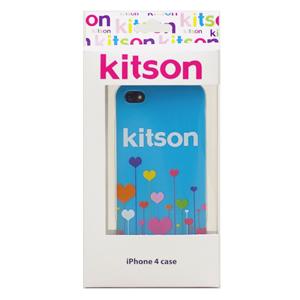 kitson iPhone 4 case ハート（ブルー）[KSIPA4HCPT-FLWH]