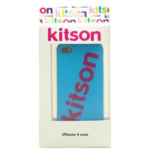 kitson iPhone 4 case ロゴ（ブルー/ピンク）[KSIPA4HCRB-LG2BL/PK]