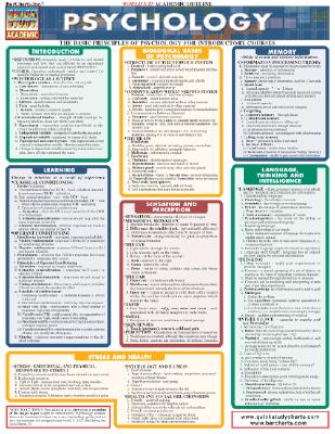 Psychology Laminate Reference Chart: The Basic Principles of Psychology for Introductory Courses