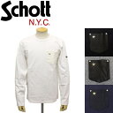 ショッピングワンスター 正規取扱店 Schott (ショット) 3173078 LEATHER POCKET T-SHIRT ONE STAR レザーポケット ロングTシャツ ワンスター 全4色