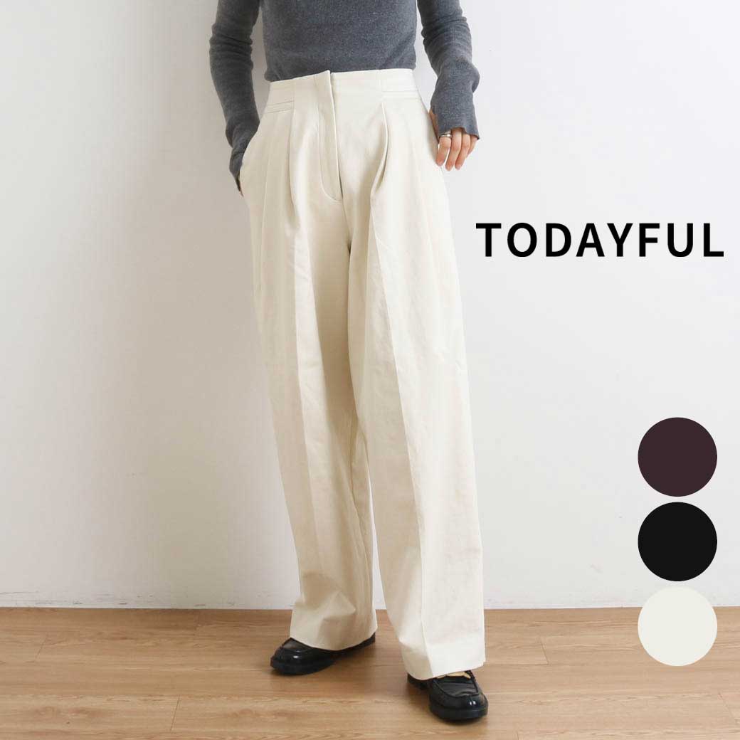 TODAYFUL <strong>トゥデイフル</strong> Peachskin Tuck Trousers ボトムス レディース ピーチスキン <strong>パンツ</strong> TF 12320719 送料無料 ボーンフリー BORN FREE