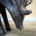 【66311】□【DL6】kinoトナカイA【オブジェ フィギア 置物 アニマル トナカイ クリスマス XMAS X'mas 木製】【セール】