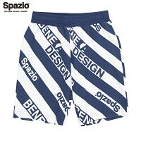 SPAZIO/スパッツィオ BT-0218 83 ホワイトxネイビー 斜ストライプハーフパンツ ボトムス【ラッキーシール対応】の画像