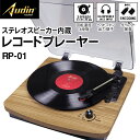 レコードプレーヤー スピーカー内蔵 usbメモリ SDカード 録音可能 レコーダー 外部スピーカー 接続可 音楽プレーヤー アナログレコード LPレコード シングルレコード 両対応 EP用アダプター付き ◇ レコードプレーヤーP