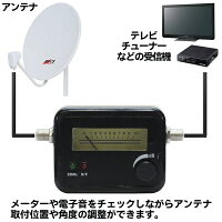 電池不要!衛星アンテナ調整レベルチェッカースカパースカパーe2BSデジタル衛星アンテナ感度をアンテナのそばで調整できる!調整器(検索:液晶テレビ地デジチューナーアンテナテレビ周辺機器)◇衛星アンテナ調整レベルチェッカー
