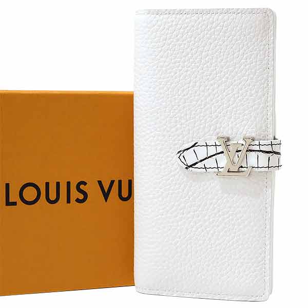 送料無料 本物　希少 LOUISVUITTON ルイヴィトン ヴェルティカルウォレット トリヨンレザー クロコダイル ホワイト×ライトブルー 長財布 7254-1