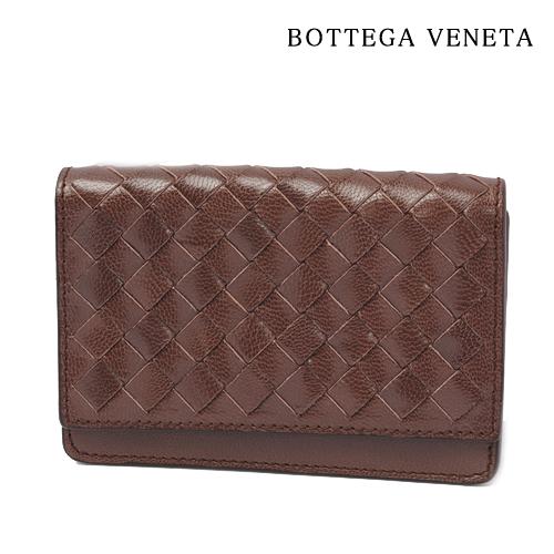 【送料無料】ボッテガ・ヴェネタ BOTTEGA VENETA イントレチャート カードケース・名刺入れ　ダークブラウン　133945 VK9012106　新品